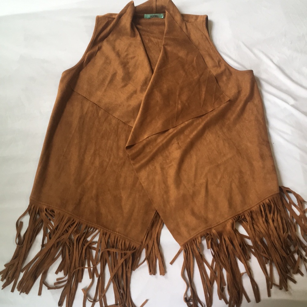 Brown Karlie Vest with Fringe